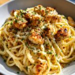Healthy Garlic Parmesan Chicken Pasta