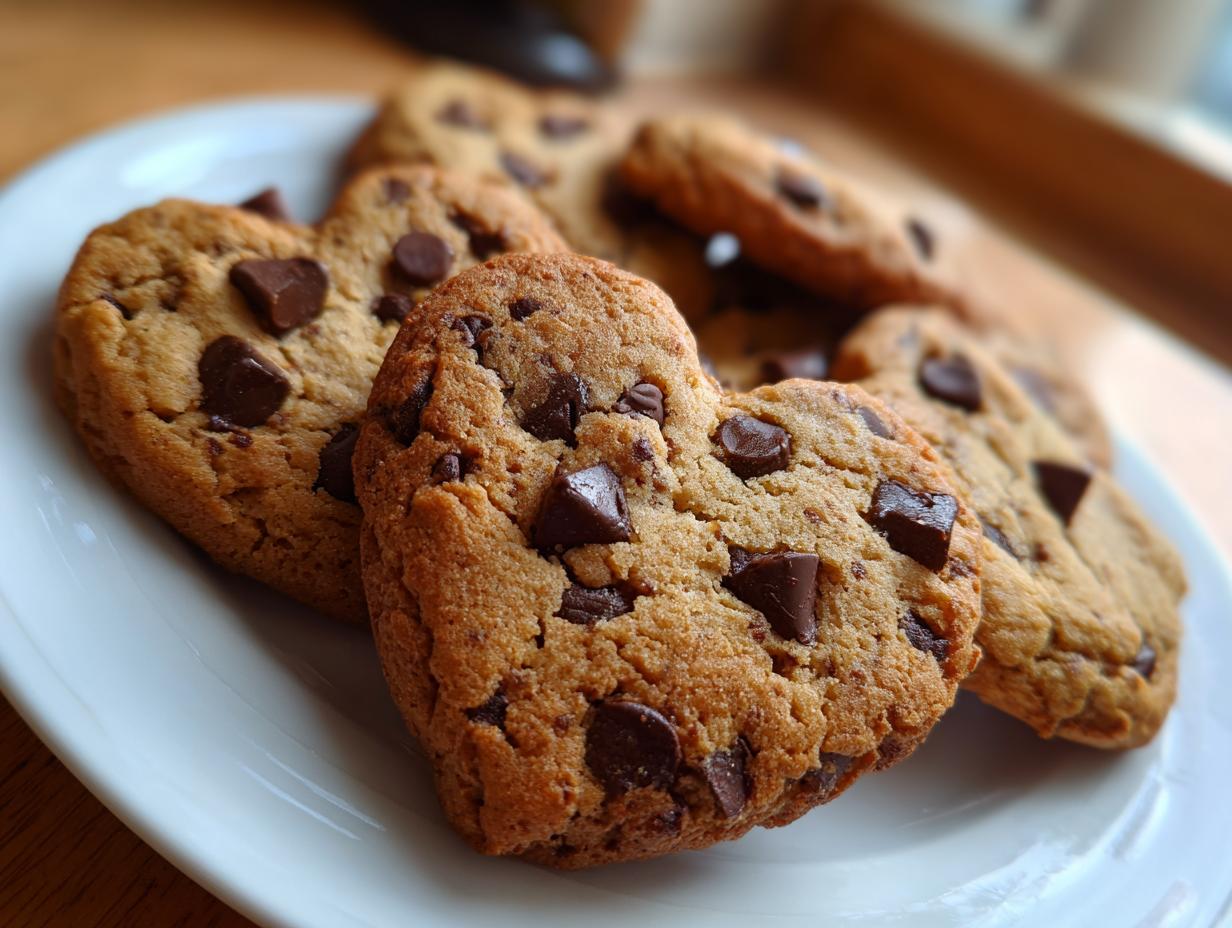 Heart-Shaped Chocolate Chip Cookies - detail 2