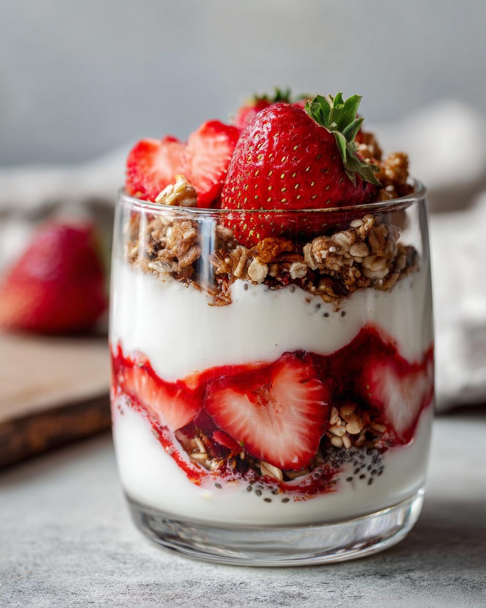 5-Min High-Protein Strawberry Yogurt Parfait Cups! 4 High-Protein Strawberry Yogurt Parfait Cups - detail 1
