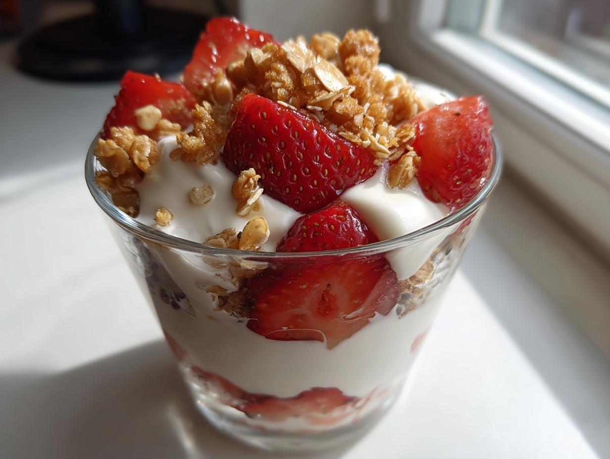 5-Min High-Protein Strawberry Yogurt Parfait Cups! 5 High-Protein Strawberry Yogurt Parfait Cups - detail 2