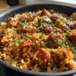 Honey BBQ Chicken Rice Skillet
