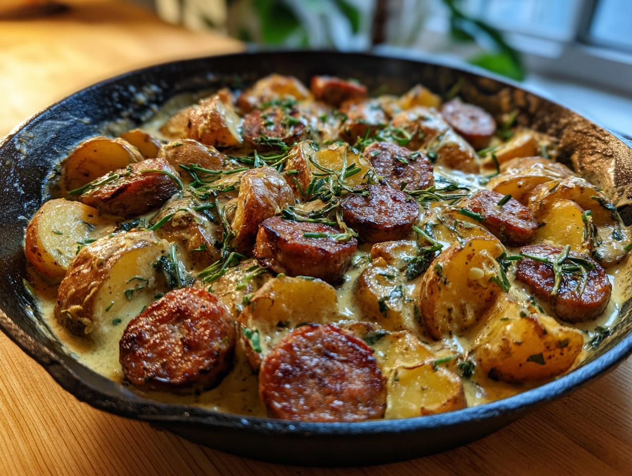 Unbelievably Good: 1-Pot Ranch Potato & Sausage Skillet 5 One-Pot Creamy Ranch Potato & Sausage Skillet - detail 2