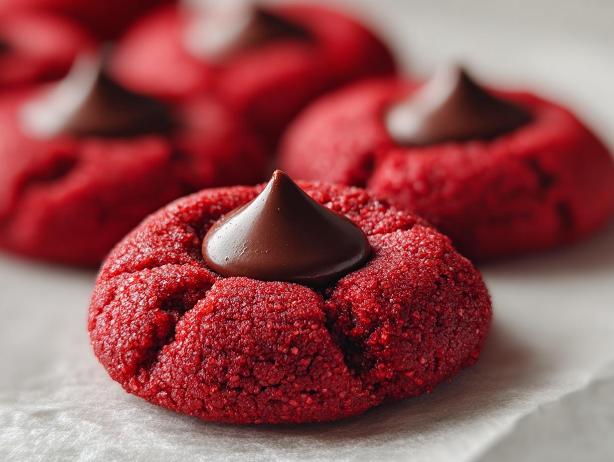 Red Velvet Blossom Cookies - detail 2