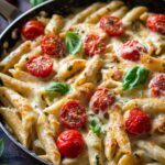 Skillet Creamy Mozzarella Pasta