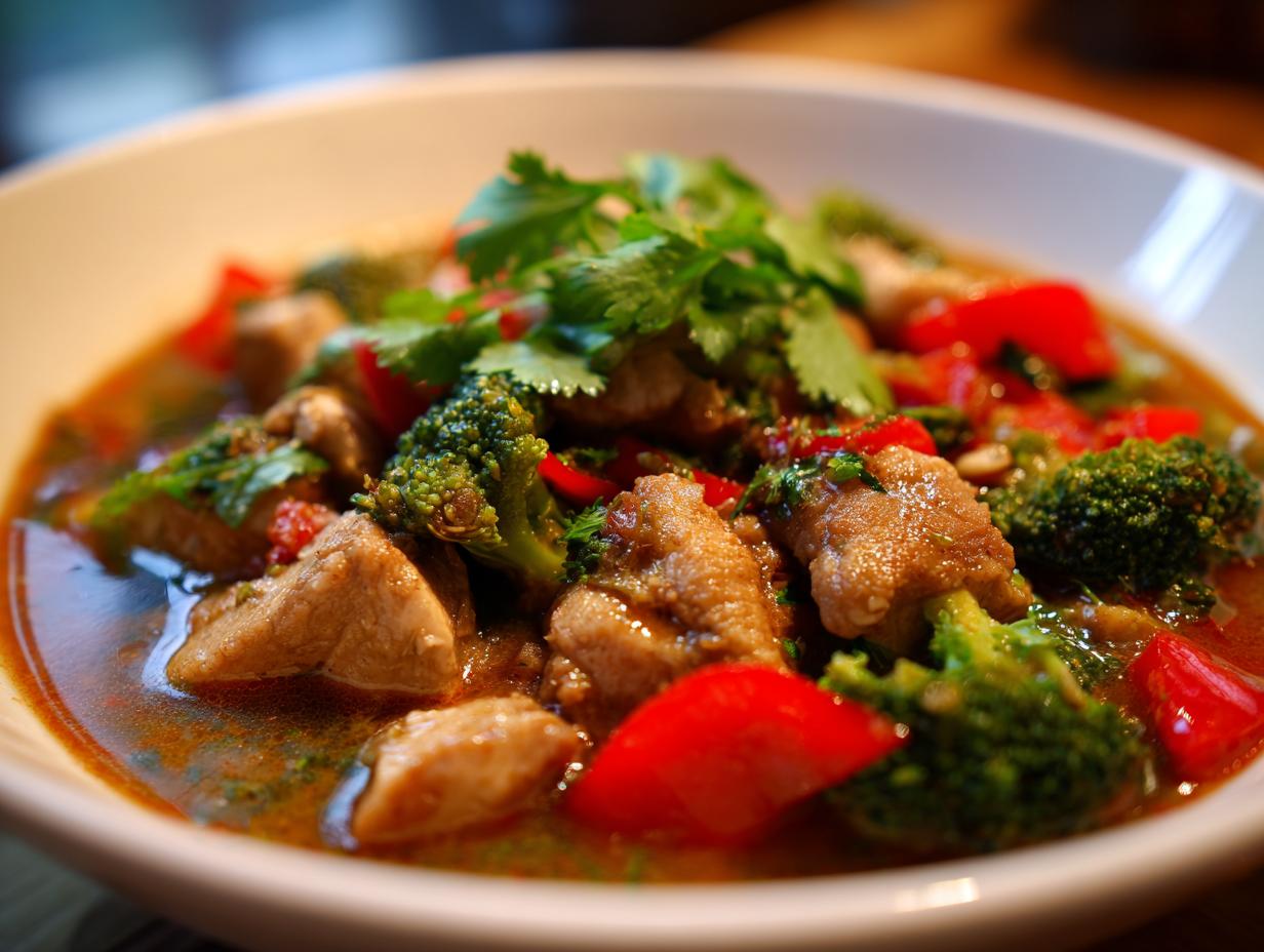 Thai Green Curry Chicken Soup - detail 1