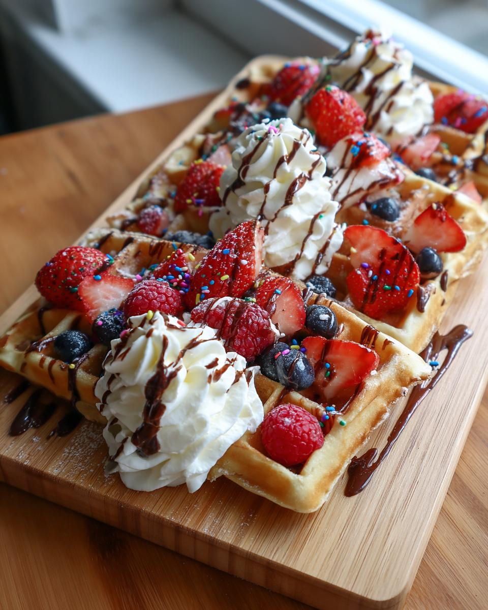 4 Steps to a Delicious Valentine Waffle Breakfast Board 4 Valentine Waffle Breakfast Board - detail 1