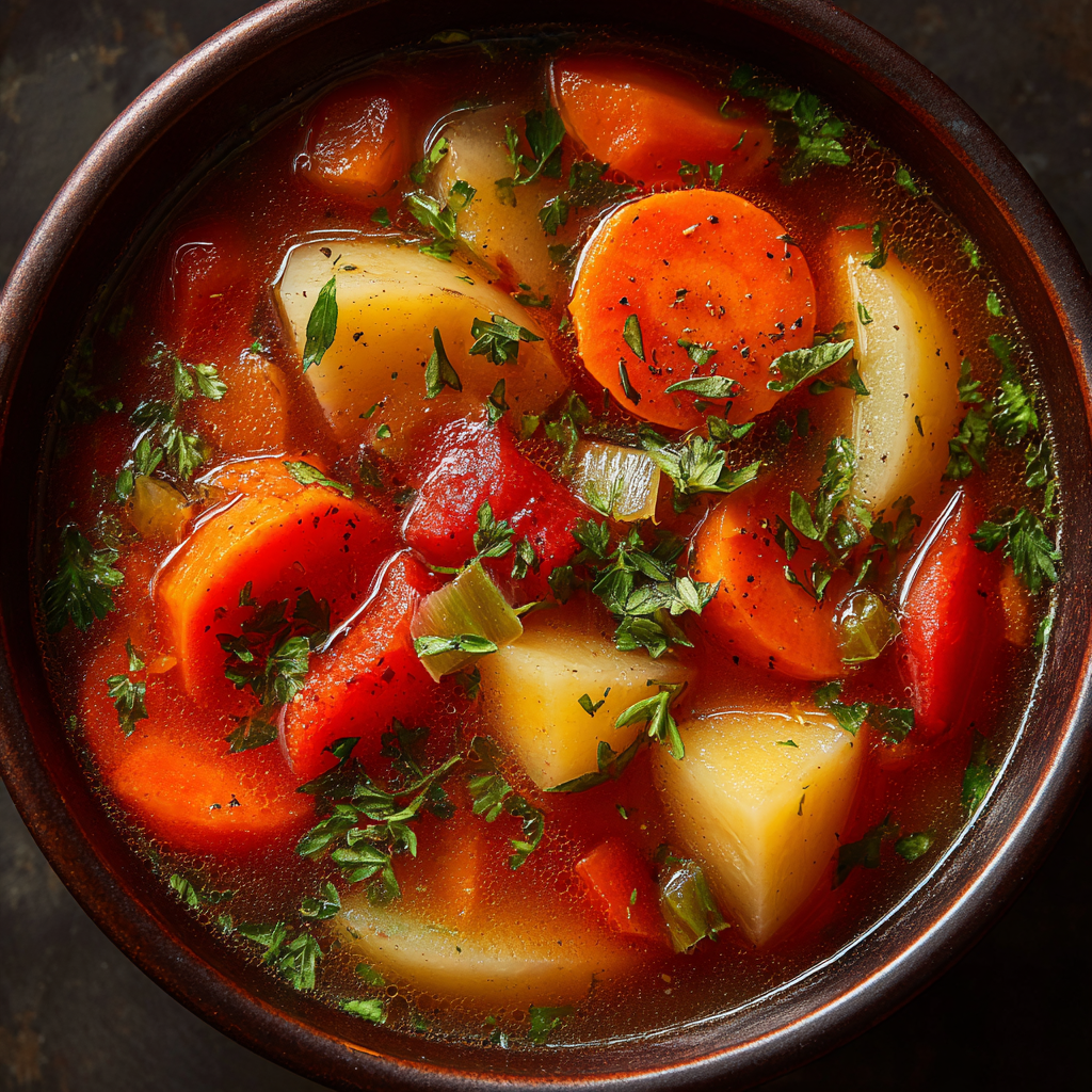 Cozy Winter Soups & Easy Comfort Dinners: A Heartwarming Guide for Cold Nights 5 Vegetable soup with colorful winter vegetables