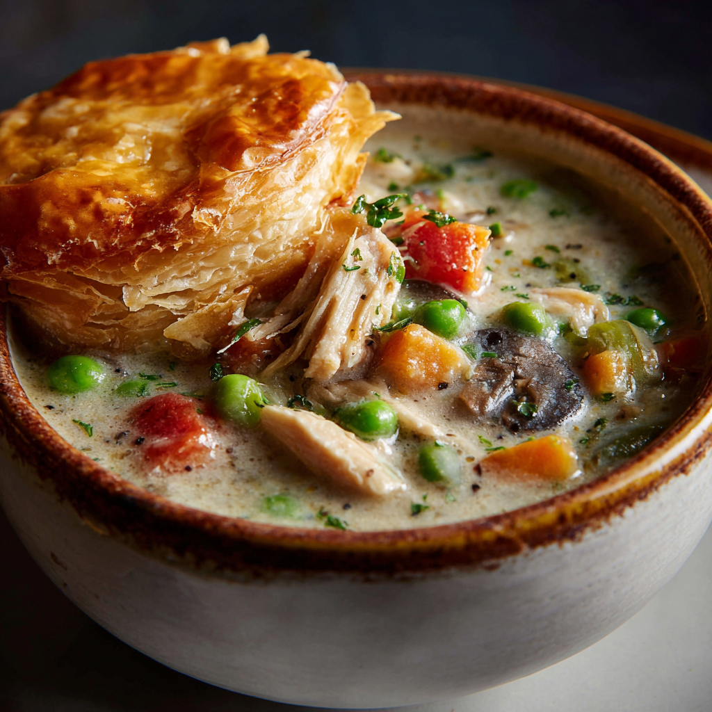 Cozy Winter Soups & Easy Comfort Dinners: A Heartwarming Guide for Cold Nights 12 Chicken pot pie soup with pastry