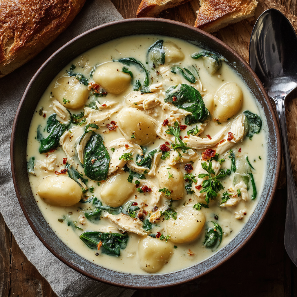 Cozy Winter Soups & Easy Comfort Dinners: A Heartwarming Guide for Cold Nights 15 Chicken gnocchi soup creamy and steaming