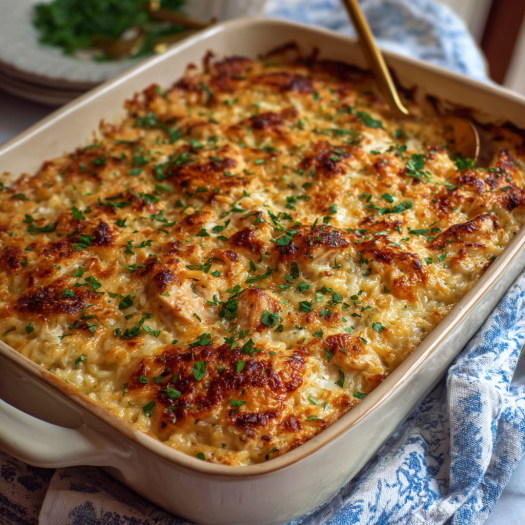Easy Creamy & One-Pot Dinner Ideas for Fast Weeknight Dinners 12 Creamy chicken rice casserole
