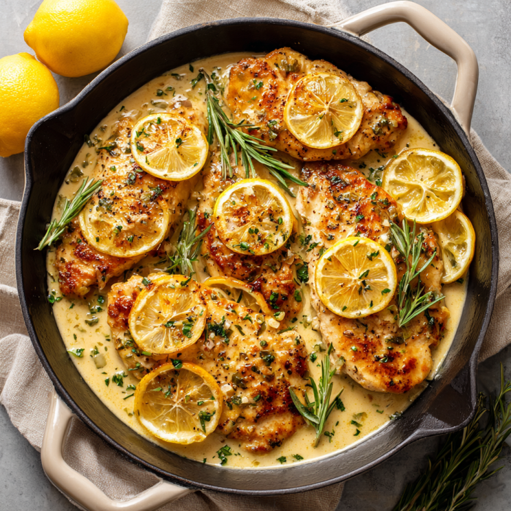Easy Creamy & One-Pot Dinner Ideas for Fast Weeknight Dinners 13 One-pan creamy lemon chicken