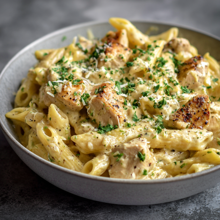 Easy Creamy & One-Pot Dinner Ideas for Fast Weeknight Dinners 19 High-protein chicken Alfredo pasta