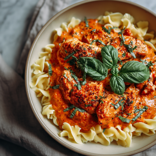Easy Creamy & One-Pot Dinner Ideas for Fast Weeknight Dinners 5 Creamy tomato basil chicken dinner