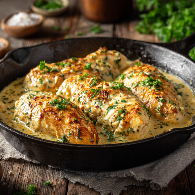 Easy Creamy & One-Pot Dinner Ideas for Fast Weeknight Dinners 1 Easy weeknight creamy garlic chicken skillet