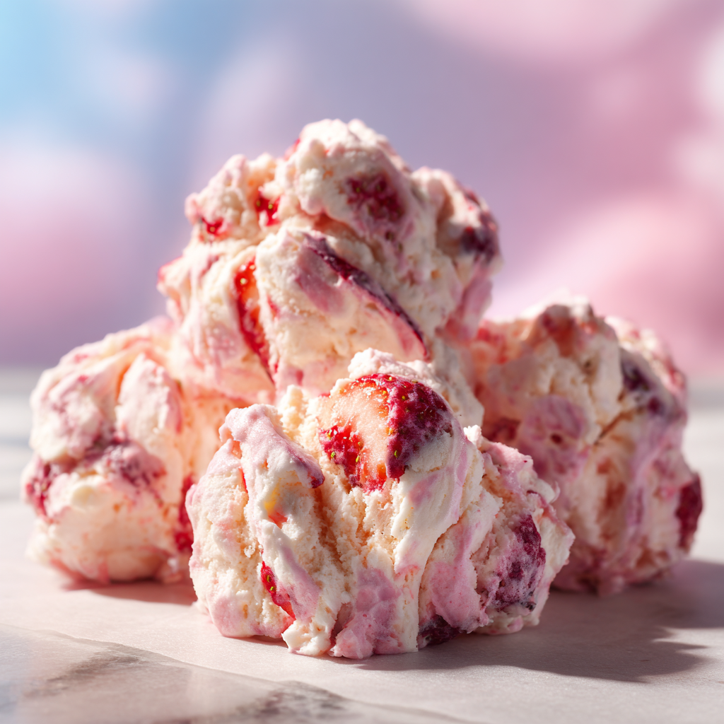 VALENTINE DESSERTS, PINK TREATS & ROMANTIC SWEETS FOR A HEARTWARMING CELEBRATION 17 Frozen strawberry yogurt clusters with berry pieces