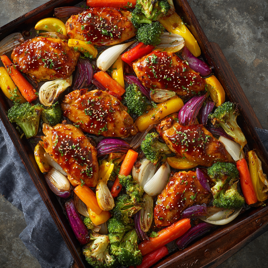 Cozy Winter Soups & Easy Comfort Dinners: A Heartwarming Guide for Cold Nights 18 Sheet pan sweet chili chicken and roasted veggies