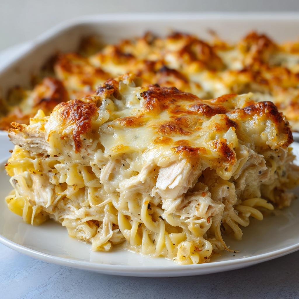 Feel the Rush! 1 Baked Chicken Alfredo Casserole 4 Baked Chicken Alfredo Casserole (No Boil Pasta) - detail 1
