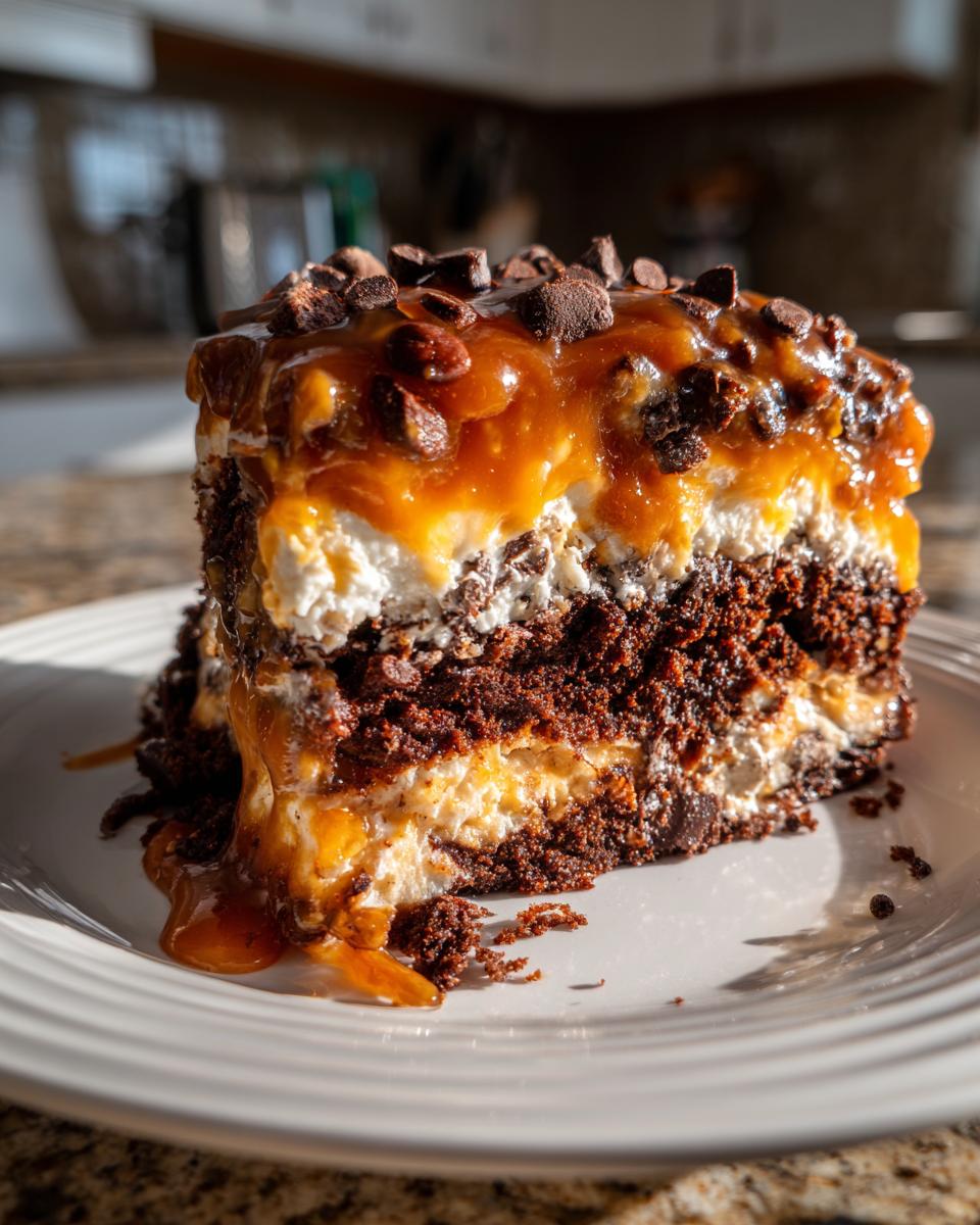 Chocolate Caramel Dump Cake - Pin Desserts - detail 2
