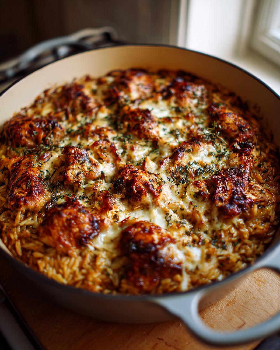 French Onion Chicken Orzo Casserole, One-Dish Delight! 4 French Onion Chicken Orzo Casserole - detail 1