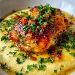 Garlic Butter Chicken with Creamy Polenta (No Pasta)