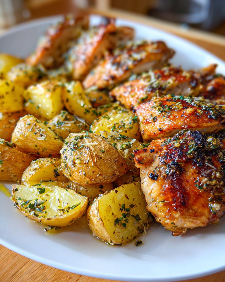 Garlic Parmesan Chicken: 3 Steps to Delicious! 4 Garlic Parmesan Chicken & Potatoes Sheet Pan - detail 1