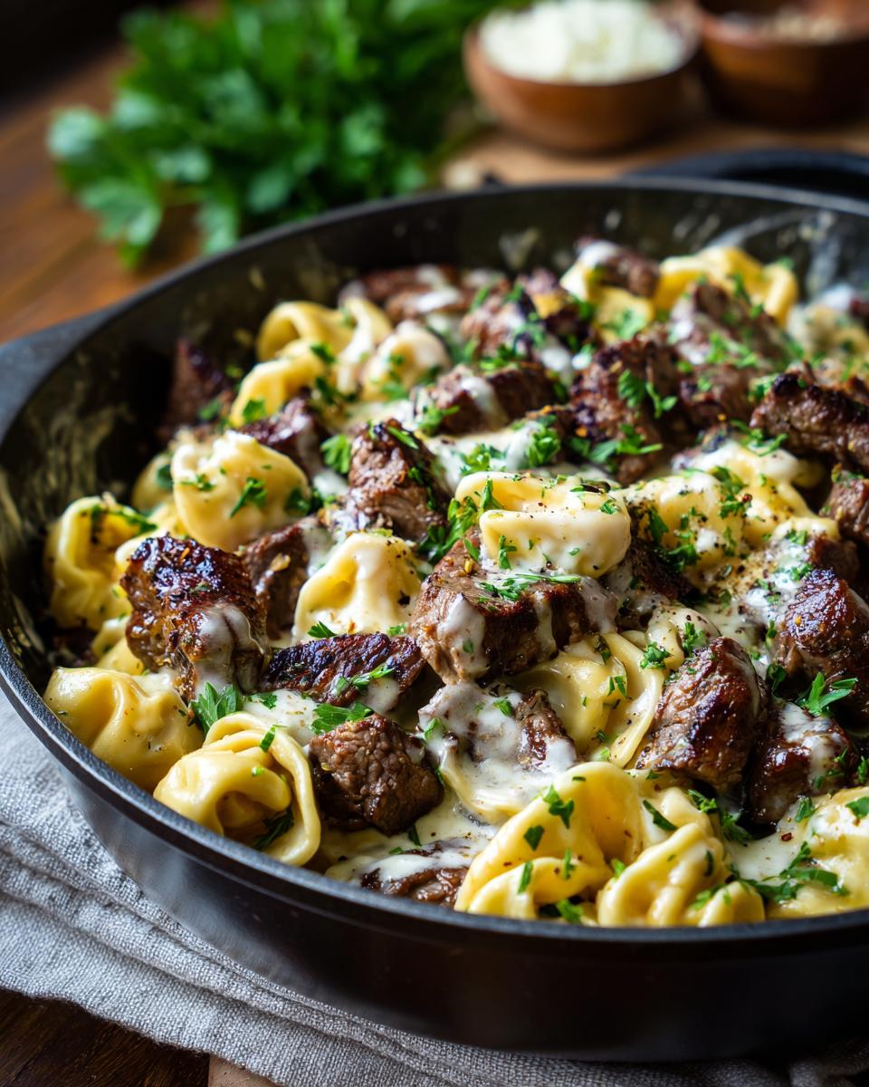 Garlic Steak Tortellini: 1 Recipe to LOVE! 4 Garlic Steak Tortellini - detail 1