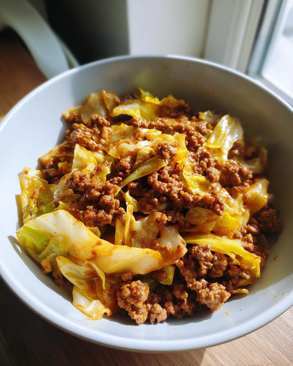 Easy Keto Beef & Cabbage Skillet (One Pan): 30 Mins! 4 Keto Beef & Cabbage Skillet (One Pan) - detail 1