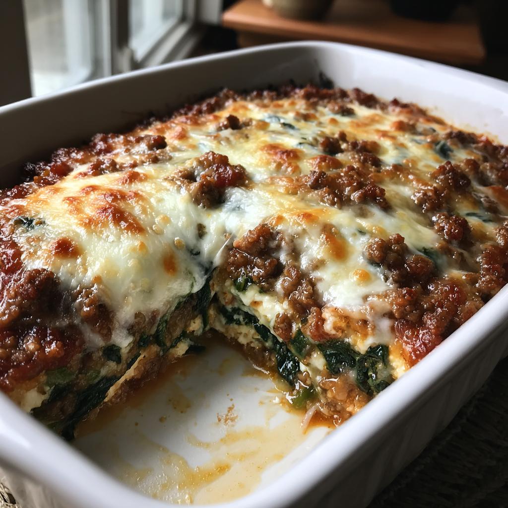 Keto Beef & Spinach Bake (Light but Filling) - detail 1