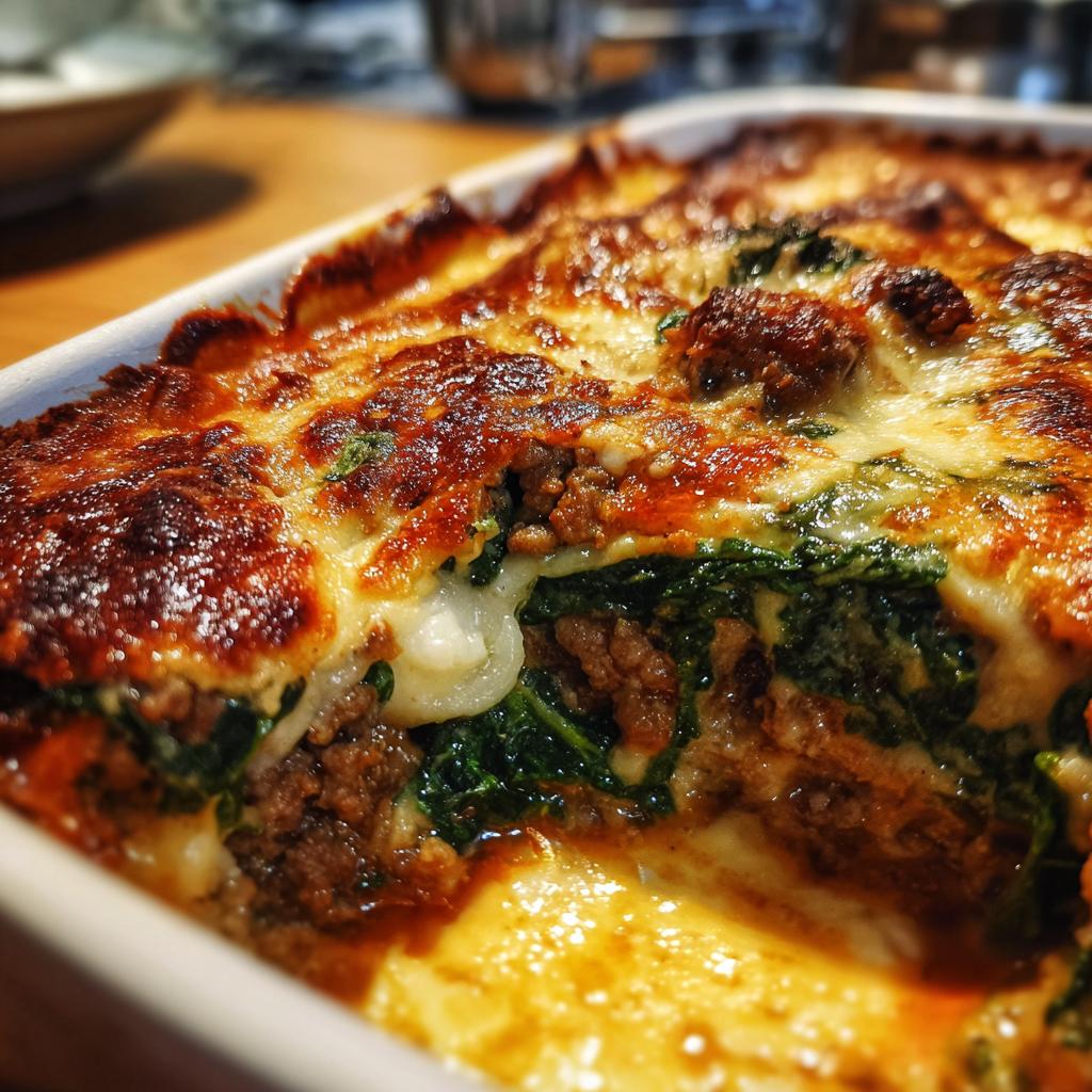 Keto Beef & Spinach Bake (Light but Filling) - detail 2