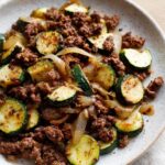 Unbelievable Keto Ground Beef & Zucchini Skillet: 1 Pan! 9 Keto Ground Beef & Zucchini Skillet (No Cheese)