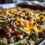 Low Carb Beef & Green Bean Casserole (No Potatoes)