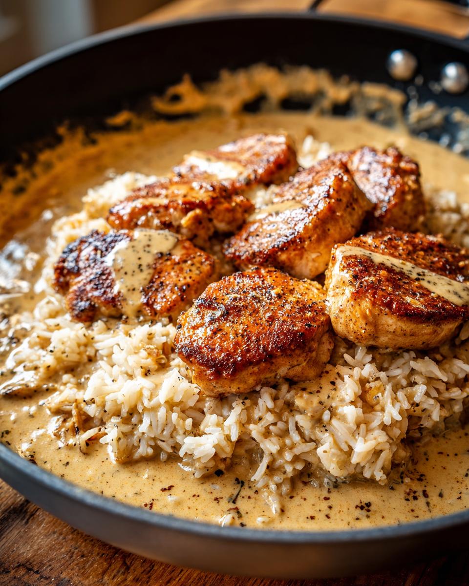 Unleash Amazing Flavor: 1 Pan 4-Ingredient Chicken & Rice 4 One-Pan Creamy Garlic Chicken & Rice (No Pasta) - detail 1