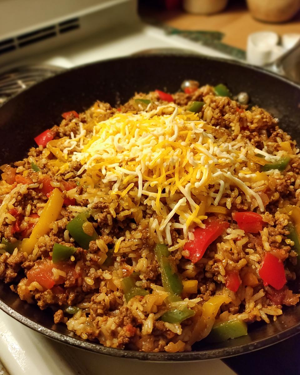 1 Pan, 40 Mins! One-Pan Mexican Rice & Beef 4 One-Pan Mexican Rice & Ground Beef Skillet (No Pasta) - detail 1