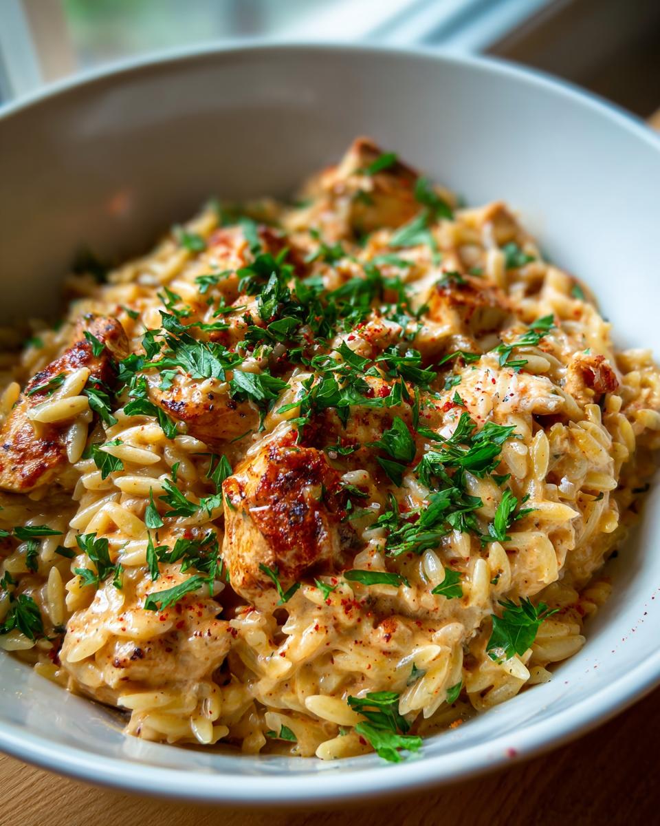 Unbelievably Easy 30-Min. One-Pot Creamy Chicken Orzo! 4 One-Pot Creamy Chicken Orzo (Quick Stovetop Dinner) - detail 1