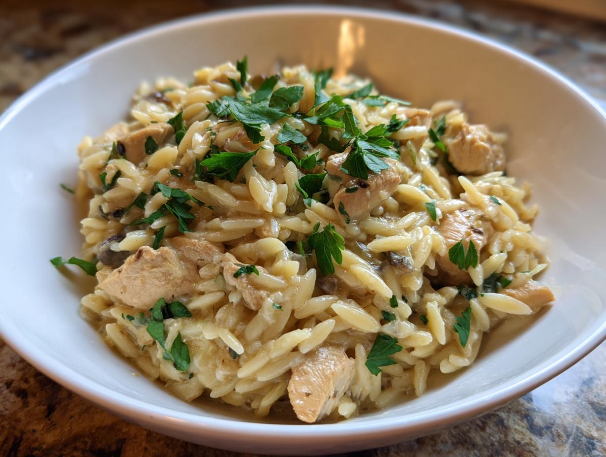 Unbelievably Easy 30-Min. One-Pot Creamy Chicken Orzo! 5 One-Pot Creamy Chicken Orzo (Quick Stovetop Dinner) - detail 2