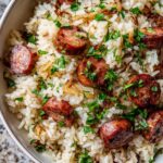 One-Pot Garlic Butter Rice with Sausage (Stovetop)