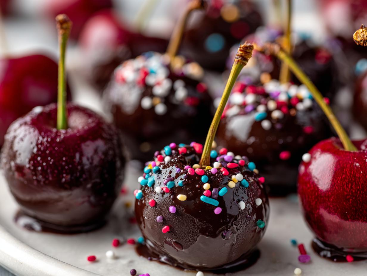 Quick and Easy Homemade Chocolate Covered Cherries - detail 1
