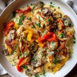 Rotisserie Chicken Skillet with Creamy Garlic Sauce