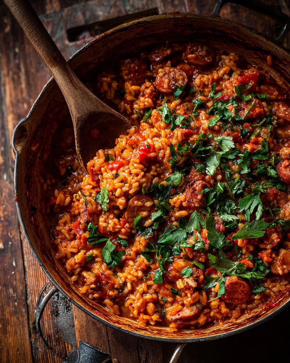 Smoky Sausage & Rice Skillet: 1 Pan, 1 Dish, So Good! 4 Smoky Sausage & Rice Skillet (No Cream, One Pan) - detail 1