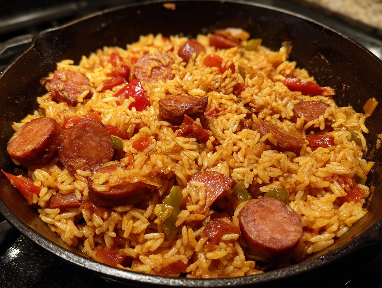 Smoky Sausage & Rice Skillet: 1 Pan, 1 Dish, So Good! 5 Smoky Sausage & Rice Skillet (No Cream, One Pan) - detail 2