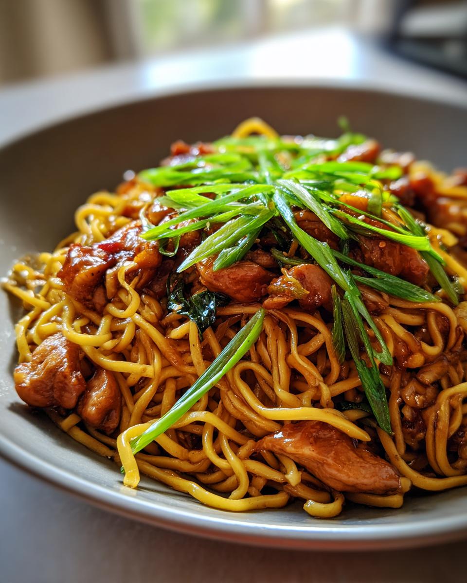 Sticky Garlic Chicken Noodles - detail 1