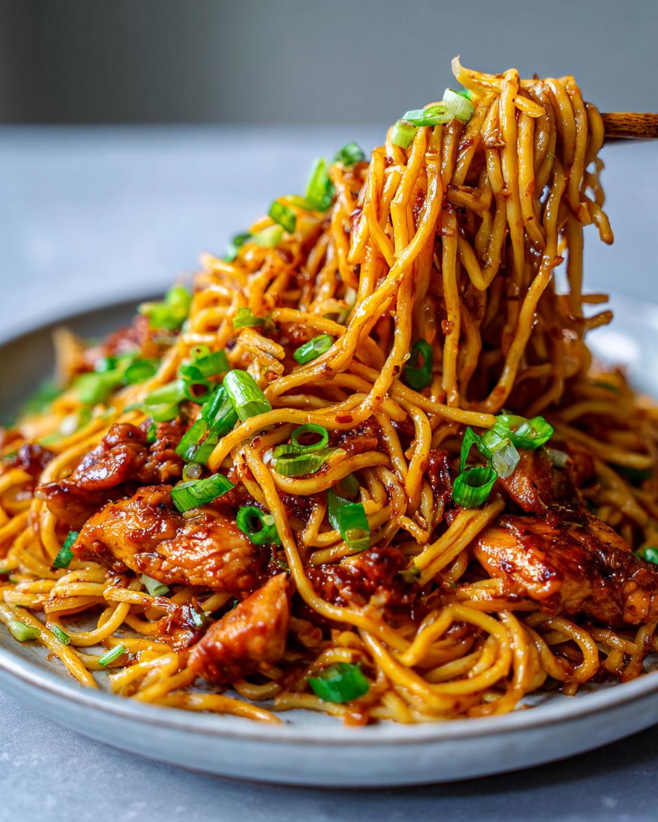 Sticky Garlic Chicken Noodles - detail 2