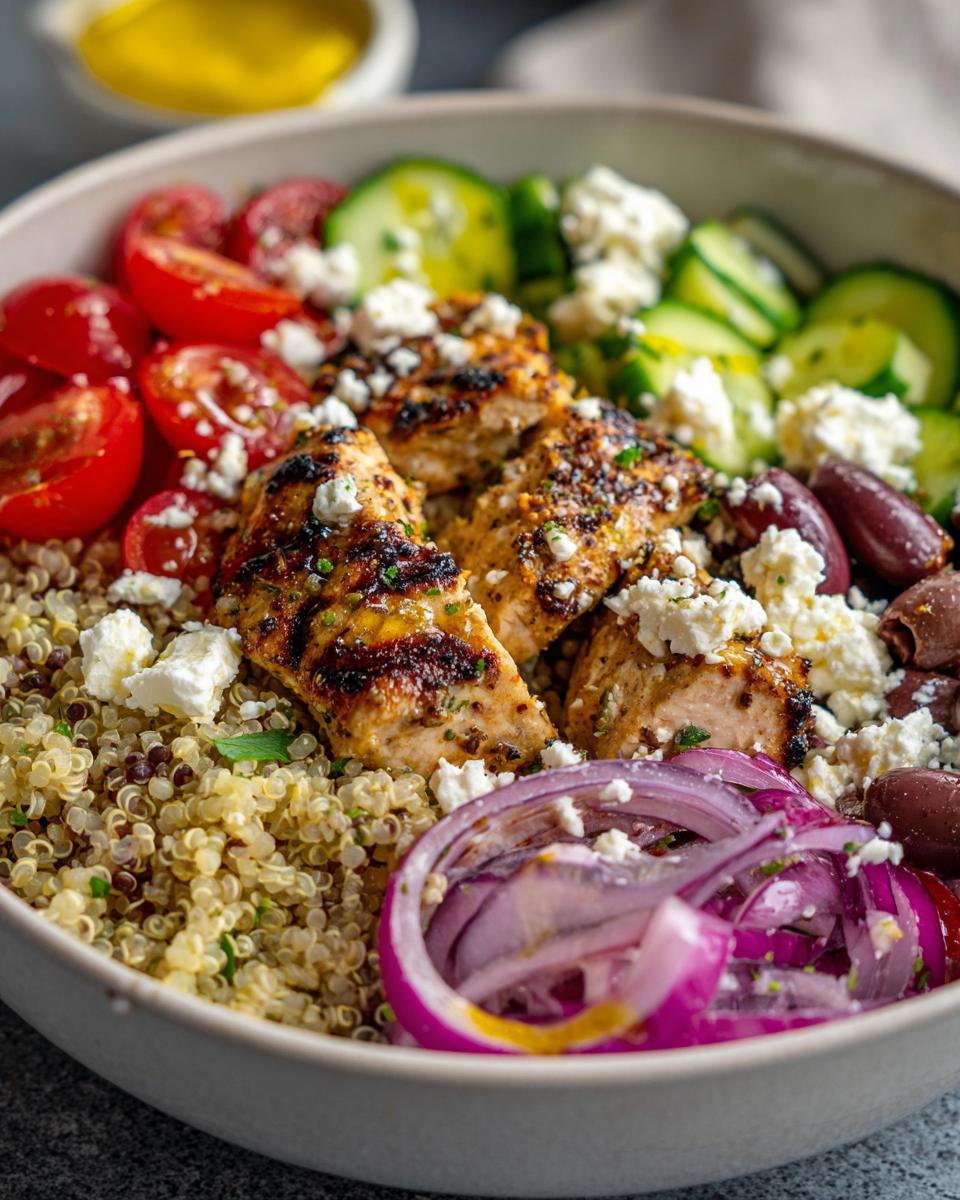 The BEST Healthy Greek Chicken Bowl, One Powerful Bowl! 4 The BEST Healthy Greek Chicken Bowl - detail 1
