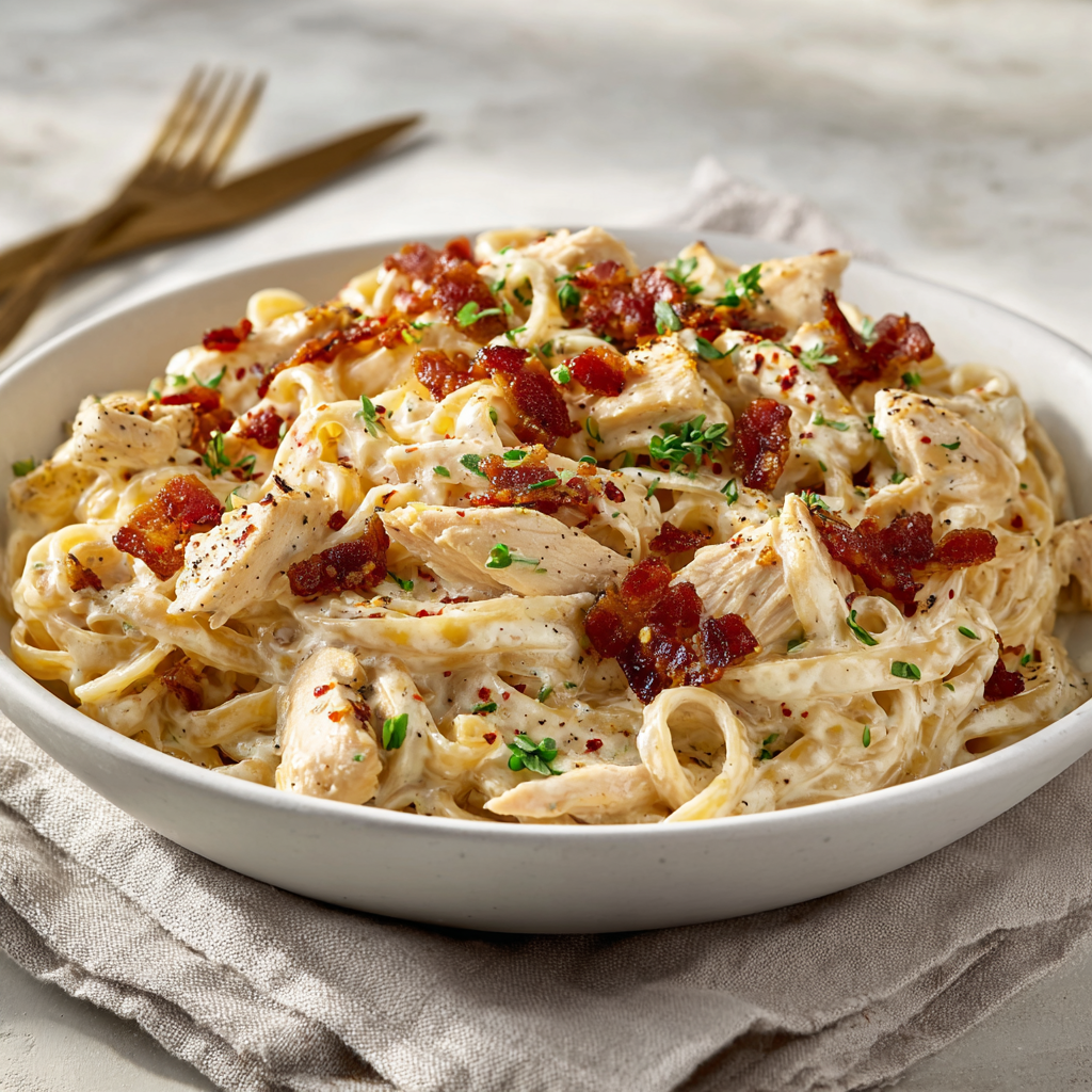 Easy Chicken and Comfort Dinner Recipes: A Complete Guide to One-Pan, One-Pot Family Favorites 5 Creamy chicken bacon ranch pasta