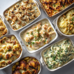 Creamy Chicken Comfort Dinner Recipes featuring eight creamy chicken dishes
