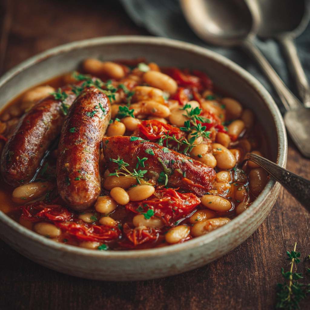 Easy One-Pan & Skillet Dinners: 21 Skillet Chicken, Beef & Keto Recipes 17 Sausage white bean skillet