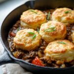 Beef & Biscuit Skillet Bake in 3 Easy Steps! 9 Beef & Biscuit Skillet Bake