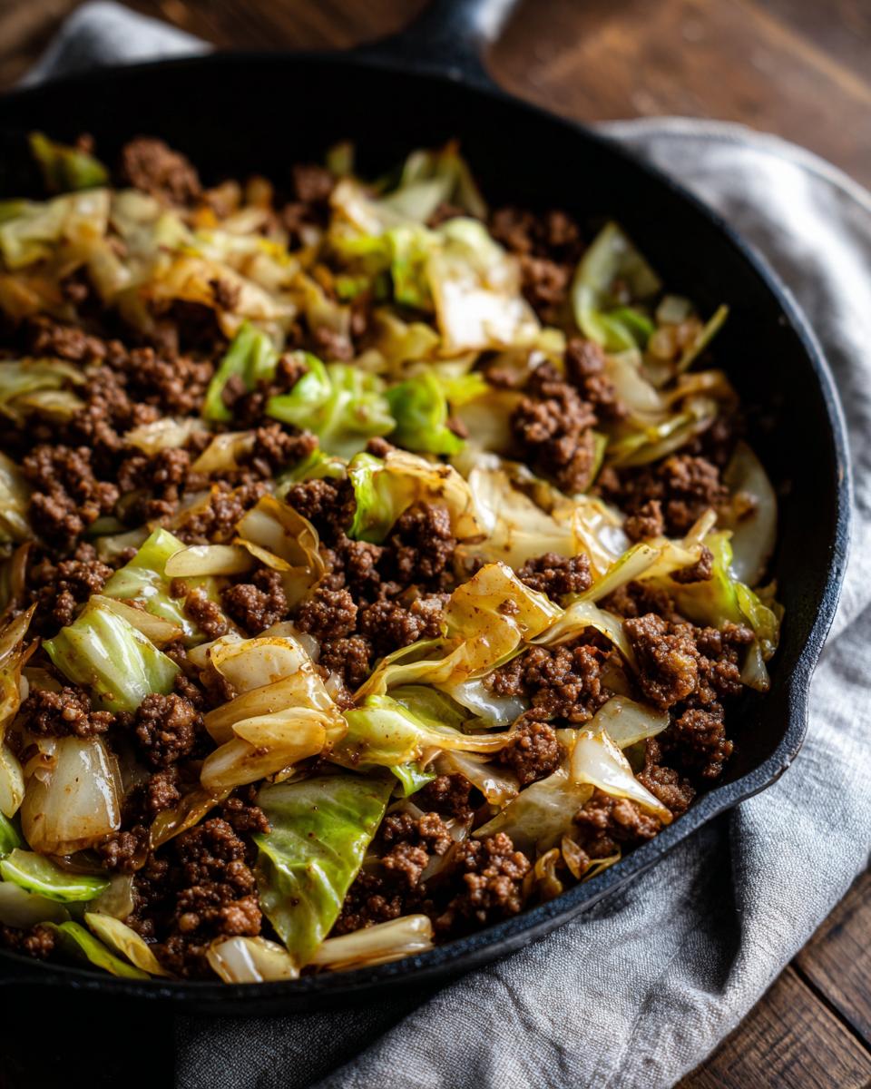 Budget-Friendly Keto Beef & Cabbage Skillet - detail 2