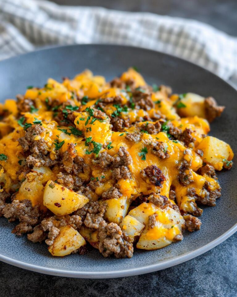 Cheesy Beef and Potato Skillet Dinner