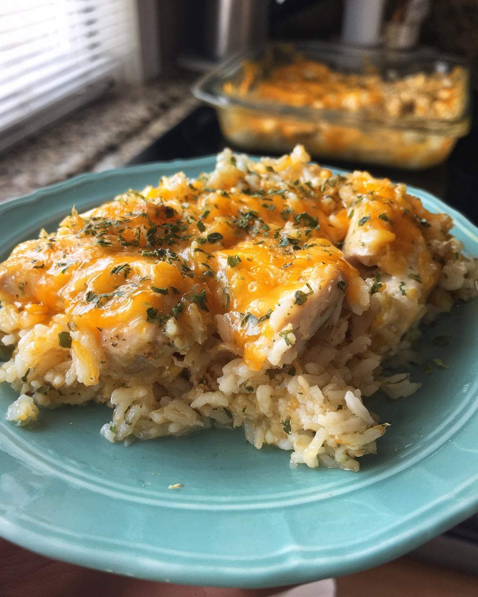Unleash Deliciousness: 1-Pan Cheesy Chicken & Rice Bake 4 Cheesy Chicken & Rice Bake – One Dish Dinner - detail 1